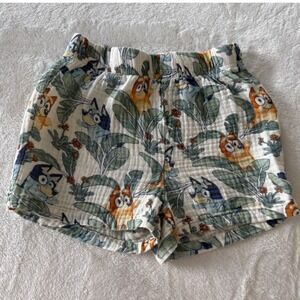 Bluey Toddler Cotton Shorts Size 4T Bluey Jungle‎ Print